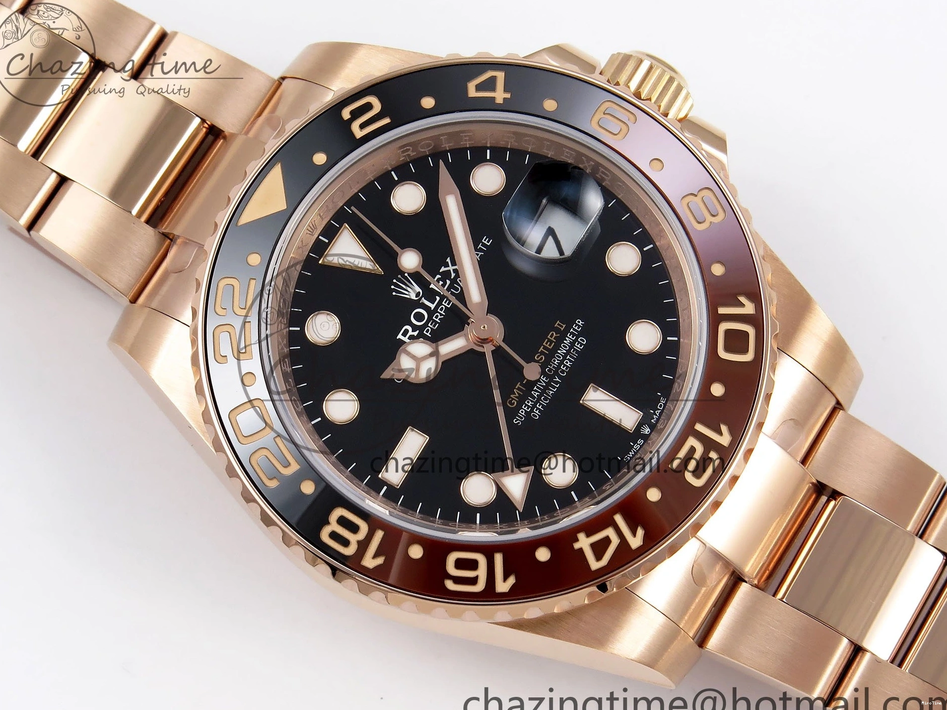 MiroTime 0312 GMT-Master II 126715 CHNR ARF 1:1 Best Edition Black Dial on RG Bracelet VR3285 CHS FastDry 1660